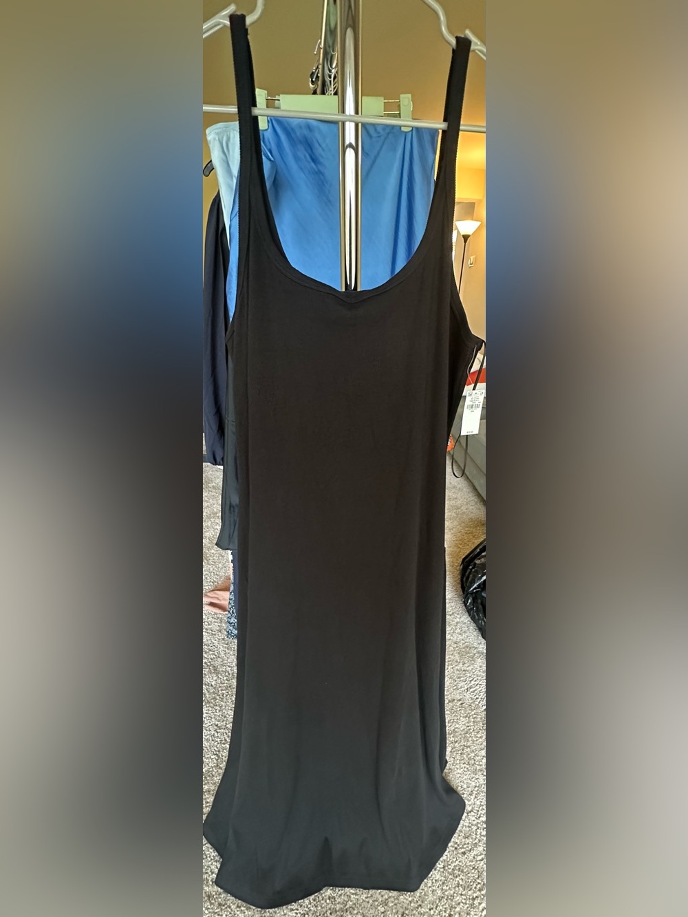 Old Navy Black Ribbed Maxi Dress